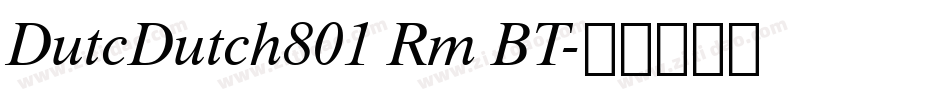 DutcDutch801 Rm BT字体转换